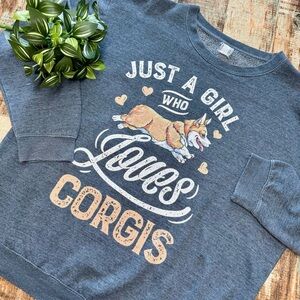 Women’s “Just a Girl Who Loves Corgis” Crewneck Sweatshirt | #W4